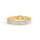 10K Yellow Gold 5.00 Cttw Round-Cut Diamond Link 7" Bracelet (J-K Color, I1-I2 Clarity)-1