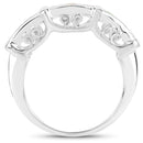 1.08 Carat Genuine Multi Sapphire .925 Sterling Silver Ring-2