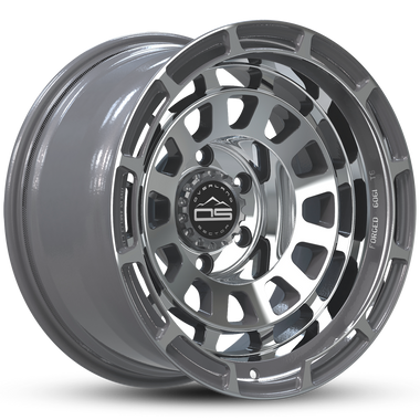 Overland Sector Badlander Forged 17x9 -12 6x139.7mm 106.1mm Gloss Gun Metal Machined Face
