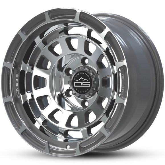 Overland Sector Badlander Forged 17x9 -35 6x139.7mm 106.1mm Gloss Gun Metal Machined Face