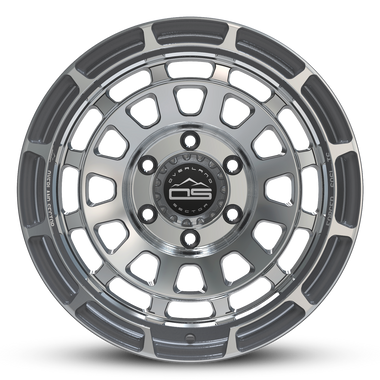 Overland Sector Badlander Forged 17x9 -12 6x139.7mm 106.1mm Gloss Gun Metal Machined Face - 0