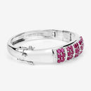6.65 Carat Genuine Ruby and White Topaz .925 Sterling Silver Bracelet-17