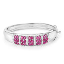 6.65 Carat Genuine Ruby and White Topaz .925 Sterling Silver Bracelet-15