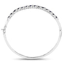 3.08 Carat Genuine Blue Sapphire .925 Sterling Silver Bangle-5