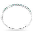 2.66 Carat Genuine Zambian Emerald .925 Sterling Silver Bangle-5