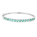 2.66 Carat Genuine Zambian Emerald .925 Sterling Silver Bangle-6