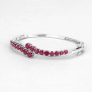 9.10 Carat Glass Filled Ruby .925 Sterling Silver Bangle-9