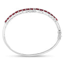 9.10 Carat Glass Filled Ruby .925 Sterling Silver Bangle-6