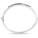 2.28 Carat Genuine Black Diamond .925 Sterling Silver Bangle-5