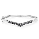 2.28 Carat Genuine Black Diamond .925 Sterling Silver Bangle-6