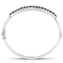 2.50 Carat Genuine Black Diamond .925 Sterling Silver Bangle-5