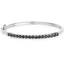 2.50 Carat Genuine Black Diamond .925 Sterling Silver Bangle-6