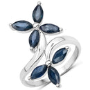 1.75 Carat Genuine Blue Sapphire .925 Sterling Silver Ring-1