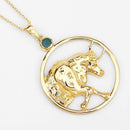 0.23 Carat Genuine Emerald .925 Sterling Silver Pendant-2