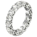 Round Cut Lab Grown Diamond Eternity Ring in 14k White Gold (4 cttw FG/VS2)-4