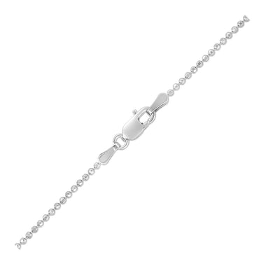 14k White Gold Diamond-Cut Bead Chain 1.2mm - 0