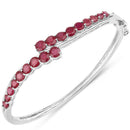 9.10 Carat Glass Filled Ruby .925 Sterling Silver Bangle-1