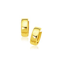 10k Yellow Gold Snuggable Hoop Earrings-1