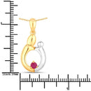0.20 Carat Genuine Ruby .925 Sterling Silver Pendant-3