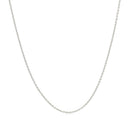 14k White Gold Oval Cable Link Chain 0.6mm-2