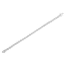 14K Rose Gold Over .925 Sterling Silver 1/4 Cttw Diamond 7" Open Circle Wheel Link Tennis Bracelet (I-J Color, I2-I3 Clarity)-5