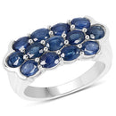 2.60 Carat Genuine Blue Sapphire .925 Sterling Silver Ring-1