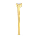 14K Yellow Gold Plated .925 Sterling Silver Miracle Set Diamond Ring (1/20 Cttw, J-K Color, I1-I2 Clarity) - Size 6-4