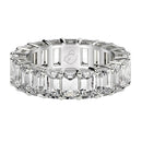 Emerald Cut Lab Grown Diamond Eternity Ring in 14k White Gold (7 cttw FG/VS2)-2