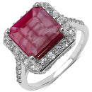 5.35 Carat Genuine Ruby .925 Sterling Silver Ring-1