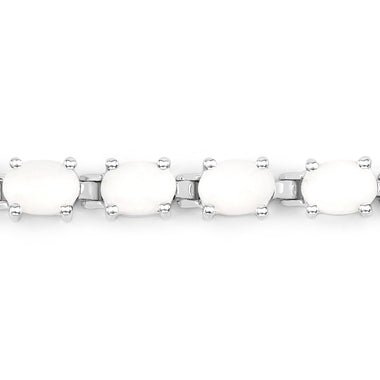 10.26 Carat Genuine Opal .925 Sterling Silver Bracelet - 0