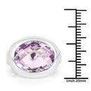 8.00 Carat Genuine Pink Amethyst .925 Sterling Silver Ring-3