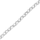 .925 Sterling Silver 1/3 Cttw Round-Cut Diamond Double Heart Infinity Link 7.25" Bracelet (H-I Color, I3 Clarity)-3