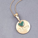 0.17 Carat Genuine Emerald .925 Sterling Silver Pendant-4