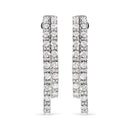 14K White Gold 4.0 Cttw Diamond Asymmetrical Inside Out Double-Hoop Earrings (I-J Color, I1-I2 Clarity)-3
