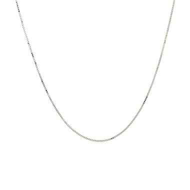 10k White Gold Classic Box Chain (0.45 mm) - 0