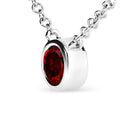 14K White Gold 1/2 Cttw Red Lab Grown Diamond Bezel-Set Solitaire 18" Pendant Necklace (Red Color, VS1-VS2 Clarity)-4