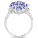 2.07 Carat Genuine Tanzanite .925 Sterling Silver Ring-2