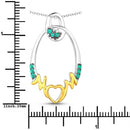 0.15 Carat Genuine Emerald .925 Sterling Silver Pendant-3