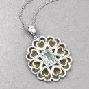 2.10 Carat Genuine Green Amethyst .925 Sterling Silver Pendant-4