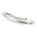14k White Gold Wave Design Pave Set Diamond Wedding Ring (1/20 cttw)-1