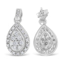 10k White Gold Round Cut Diamond Earrings (0.75 cttw, H-I Color, I1-I2 Clarity)-3