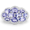 2.66 Carat Genuine Tanzanite .925 Sterling Silver Ring-3