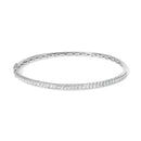 14K Rose Gold 1.00 Cttw Half Eternity Diamond Bangle Bracelet (G-H Color, SI2-I1 Clarity) - 7" Inches-2