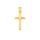 14k Yellow Gold High Polish Cross Pendant-2