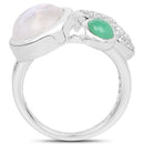 5.90 Carat Genuine Multi Stone .925 Sterling Silver Ring-2