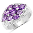 1.91 Carat Genuine  Amethyst .925 Sterling Silver Ring-1