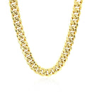 7.25mm 10k Yellow Gold Semi Solid Miami Cuban Chain-2