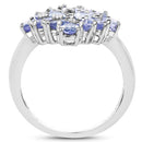 2.72 Carat Genuine Tanzanite .925 Sterling Silver Ring-2