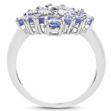 2.72 Carat Genuine Tanzanite .925 Sterling Silver Ring - 0