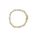 10K Yellow Gold 2.00 Cttw Round Cut Diamond 'S' Cluster Bracelet (J-K Color, I1-I2 Clarity)-3